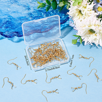 50Pcs Ion Plating(IP) 304 Stainless Steel Hooks STAS-BBC0001-50-1