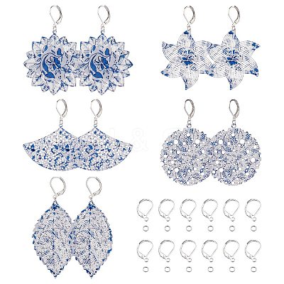 DIY Flower Drop Earring Making Kit DIY-SZ0008-53-1
