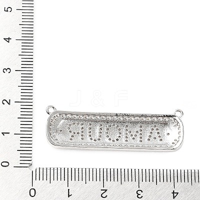 Rack Plating Brass Pave Cubic Zirconia Pendants KK-M282-34P-1