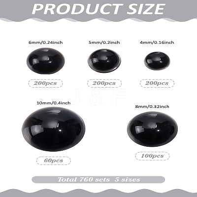 1 Box Craft Plastic Doll Eyes Set DOLL-LP0001-19-1