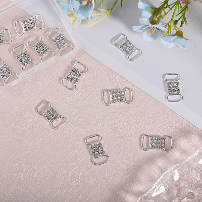 20Pcs Brass Rhinestone Buckles FIND-CA0008-35B-1