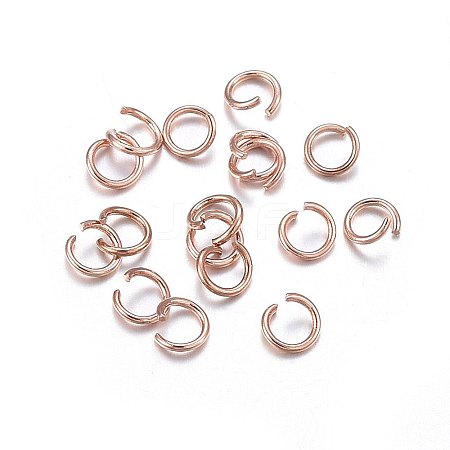 304 Stainless Steel Jump Rings STAS-O107-06RG-I-1