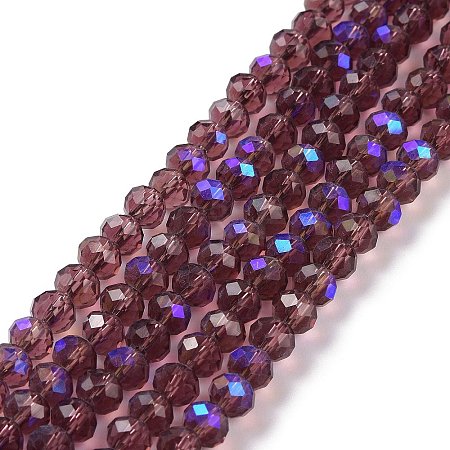 Electroplate Glass Beads Strands X1-EGLA-A034-T4mm-L14-1