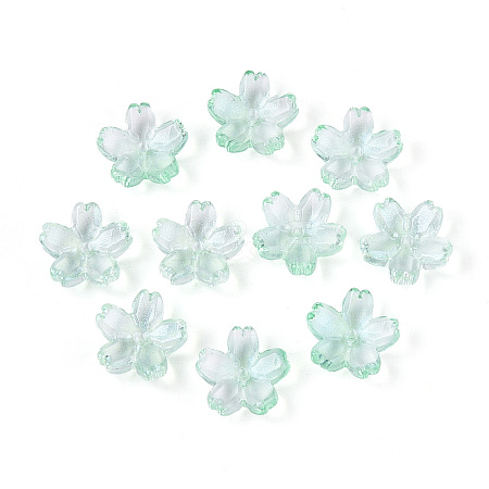 Baking Paint Transparent Glass Bead Caps DGLA-N014-06A-04-1