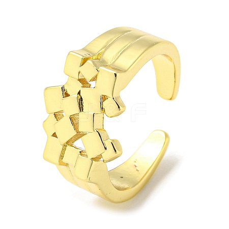 Brass Open Cuff Rings for Women LS-RJEW-G303-01A-G-1