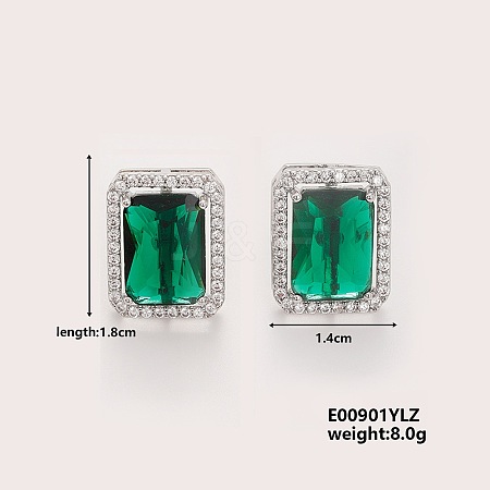 Fashionable Versatile Earrings With Exquisite Sparkle And Shimmering Ice Sugar Design QA7438-4-1