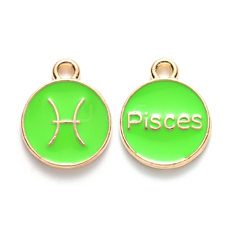 Alloy Enamel Pendants ENAM-S124-01A-06H-1