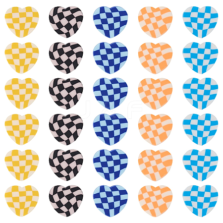 300Pcs 5 Colors Handmade Polymer Clay Beads CLAY-SC0002-58-1