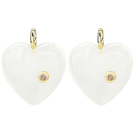 2Pcs Natural Quartz Crystal Pendants G-FH0002-76C-1