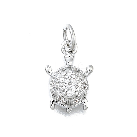 Brass Micro Pave Cubic Zirconia Pendants KK-K400-41P-1
