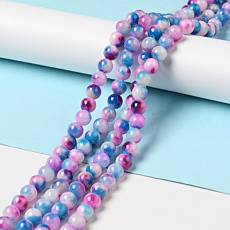 Jade Beads Strands G-D264-8mm-XH10-1