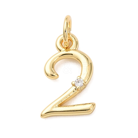 Brass Micro Pave Cubic Zirconia Pendants KK-D019-28G-02-1