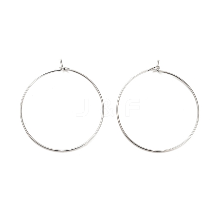 Brass Hoop Earring Findings X-KK-R112-038D-1