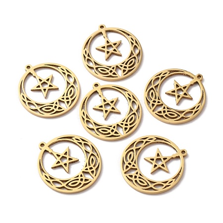 304 Stainless Steel Pendants STAS-WH0029-54G-1