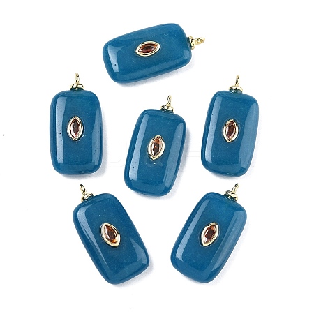 Dyed Natural White Jade  Pendants KK-C251-01G-01-1
