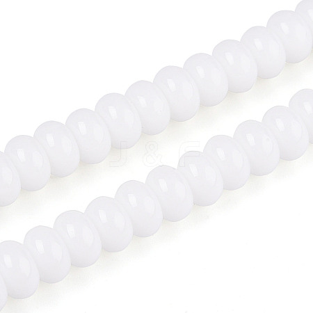 Opaque Spray Painted Glass Beads GLAA-ZX008-8mm-18G-1