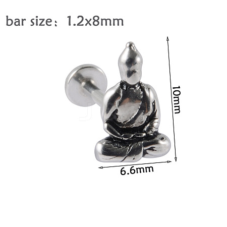 304 Stainless Steel Threadless Labret Stud WGB29A4-01-1