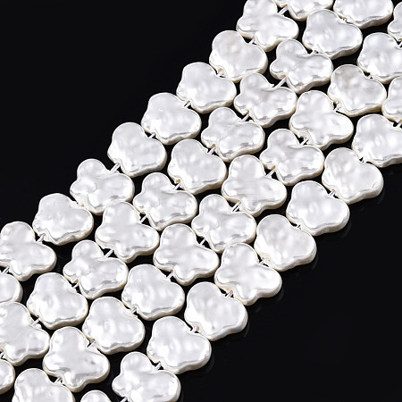 ABS Plastic Imitation Pearl Beads Strands KY-N015-10-B01-1