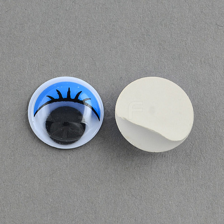 Plastic Wiggle Googly Eyes Buttons DIY Scrapbooking Crafts Toy Accessories with Label Paster on Back KY-S003B-8mm-07-1