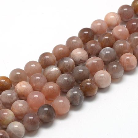 Natural Sunstone Beads Strands G-R446-4mm-30-1