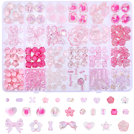 264Pcs 27 Styles Mixed Styles Acrylic Beads TACR-PA0001-26-1