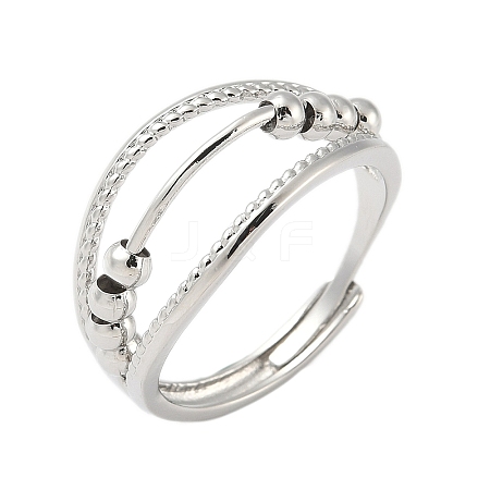 Brass Rotating Finger Rings for Women RJEW-C132-01C-P-1