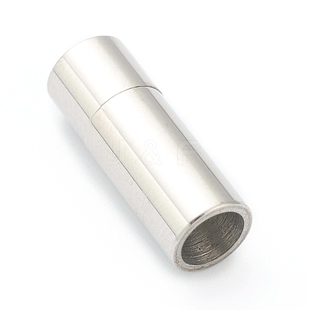 304 Stainless Steel Magnetic Clasps with Glue-in Ends STAS-B017-04P-1