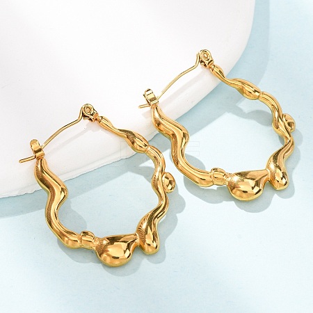 304 Stainless Steel Hoop Earrings for Women SA-CBA7B26-02G-1