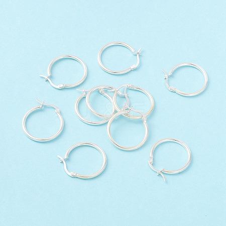 925 Sterling Silver Hoop Earrings STER-P047-13C-S-1