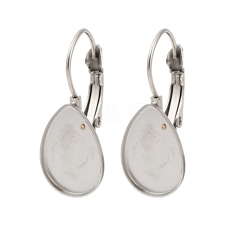 316 Stainless Steel Leverback Earring Findings STAS-Q353-03B-P-1