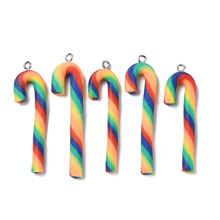 Handmade Polymer Clay Big Pendants CLAY-P005-05P-05-1