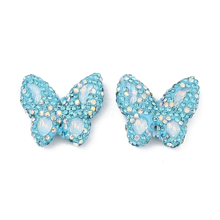 Handmade Polymer Clay Rhinestone Beads CLAY-NH0001-11D-1
