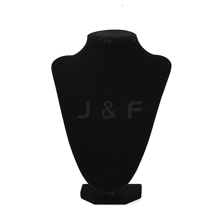 MDF Covered with Velveteen Bust Shaped Necklace Display Stands ODIS-S015-01B-1