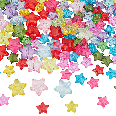 130Pcs 2 Styles Transparent Acrylic Beads MACR-ME0001-23-1