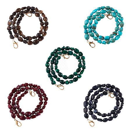 Givenny-EU 5Pcs 5 Colors Acrylic Beads Bag Strap FIND-GN0001-07-1