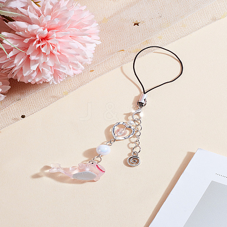1Pc Shark Resin Bead Mobile Straps for Women AJEW-LP0006-18B-1
