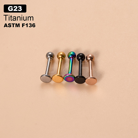 G23 Titanium Round Ball Threadless Labrets WGFD71D-16-1