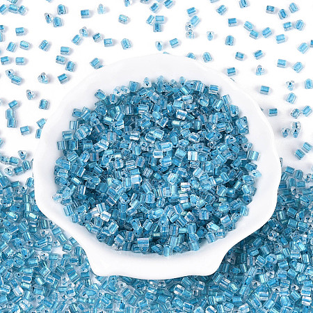 Transparent Inside Colours Glass Seed Beads SEED-T007-13L-1