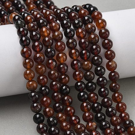 Natural Africa Orange Garnet Beads Strands G-K365-F01-6mm-1