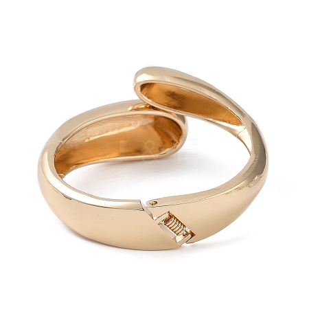Alloy Teardrop Hinged Cuff Bangles for Women BJEW-A144-02G-1