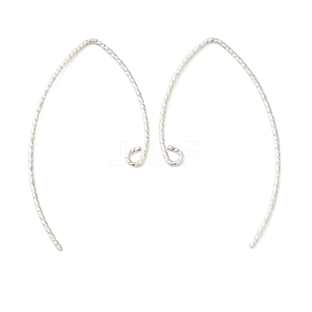 925 Sterling Silver Marquise Ear Wire LS-EJEW-NH0003-01S-1