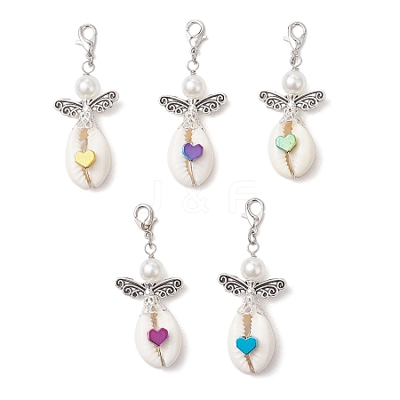 Shell Pendant Docorations HJEW-JM03699-S-1