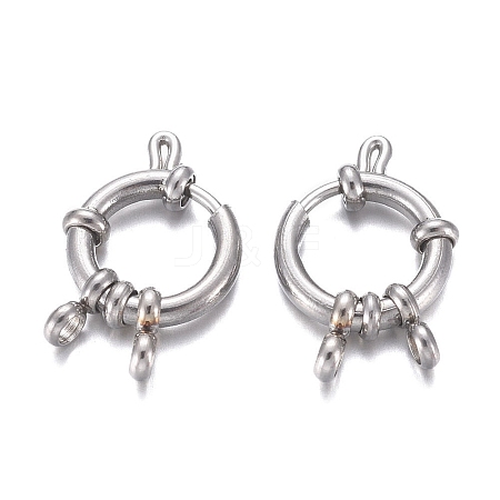 Tarnish Resistant 304 Stainless Steel Spring Ring Clasps X-STAS-H558-29P-1