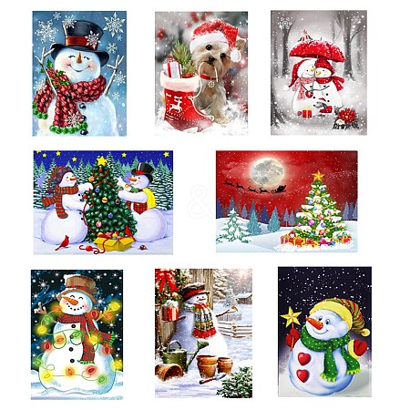 DIY Christmas Theme Diamond Painting Kits DIY-U002-02L-1