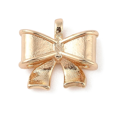 Bowknot Brass Charms KK-N256-05G-1