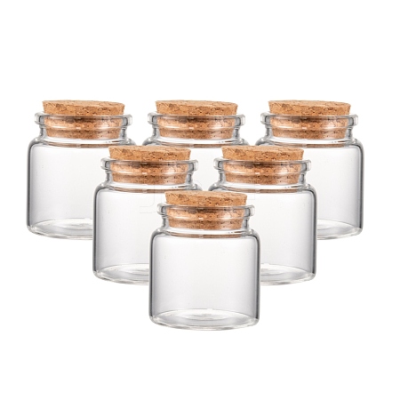 Glass Jar Glass Bottle for Bead Containers X-CON-E008-58x47mm-1