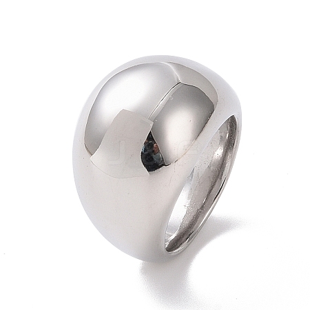 Non-Tarnish 304 Stainless Steel Chunky Dome Finger Ring for Women STAS-E168-09P-02-1