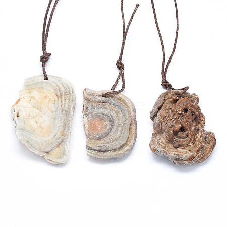 Natural Agate Pendants G-L516-02-1