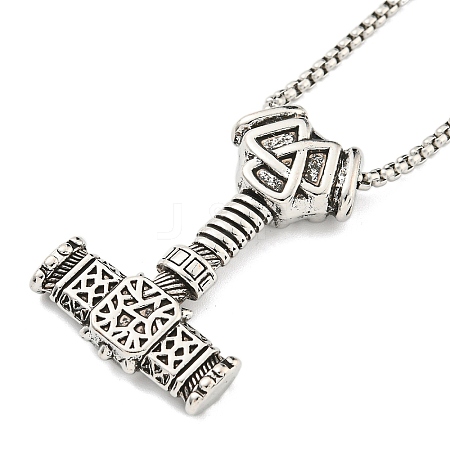 Alloy Pendant Necklace NJEW-B103-01AS-03-1