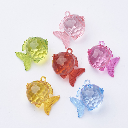 Transparent Acrylic Pendants TACR-T002-13-1